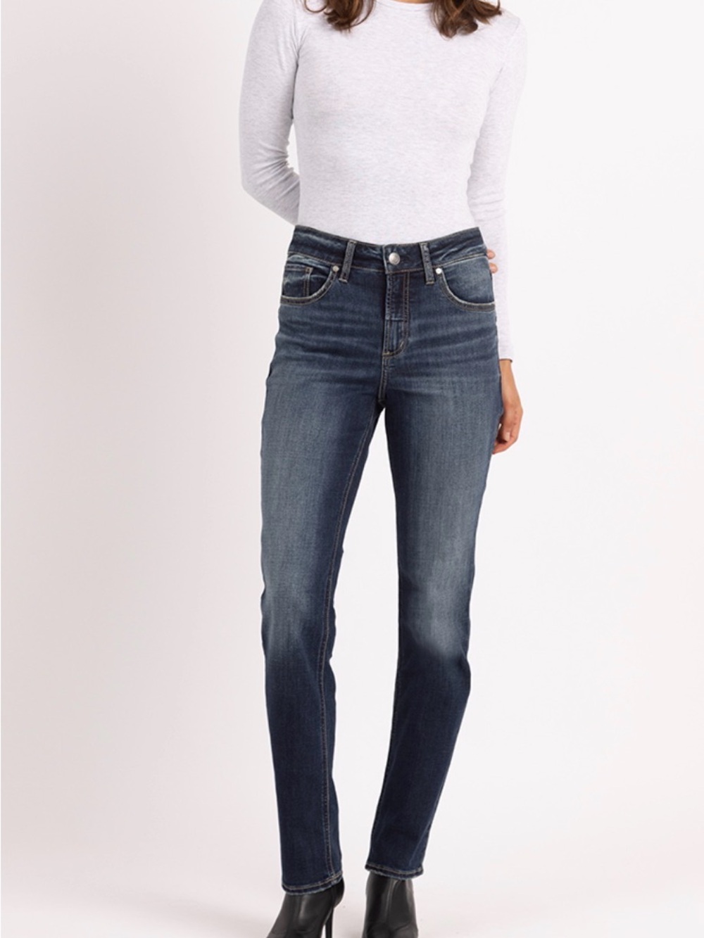 Silver jeans for women